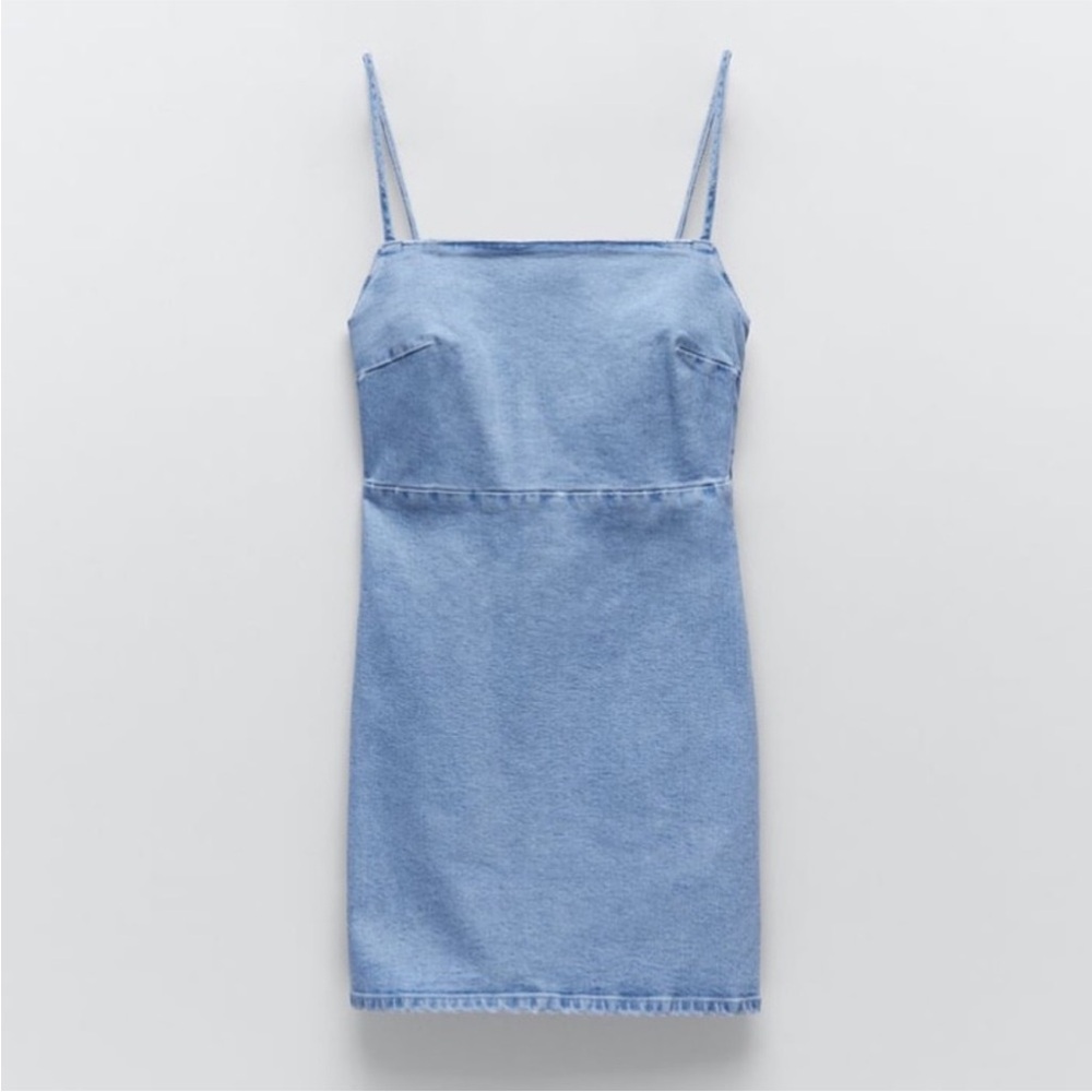 Zara Blue Denim Dress